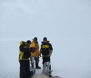 Gavin drilling ice at Law Dome