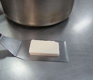 Another view of the final product of our soap cook up