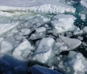 Sea ice breaking up