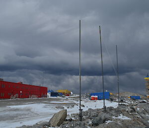 Dark clouds forming over Casey’s red shed