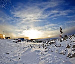 A Sundog phenomena over Casey’s skies