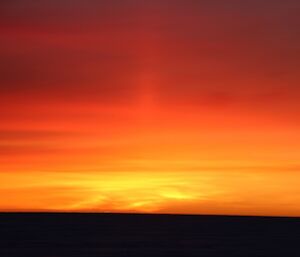 Golden and red sunset