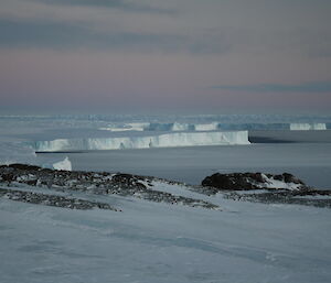 Vanderford Glacier edge meeting the sea ice