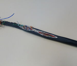 Mangled copper cable