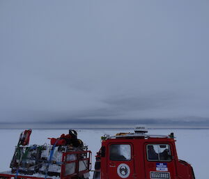 Red Hagg in the foreground with overcast layer of cloud