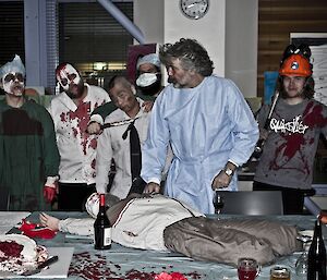 Another group shot of all the zombie dress up
