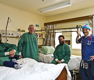 Medical crew picture in the sick bay