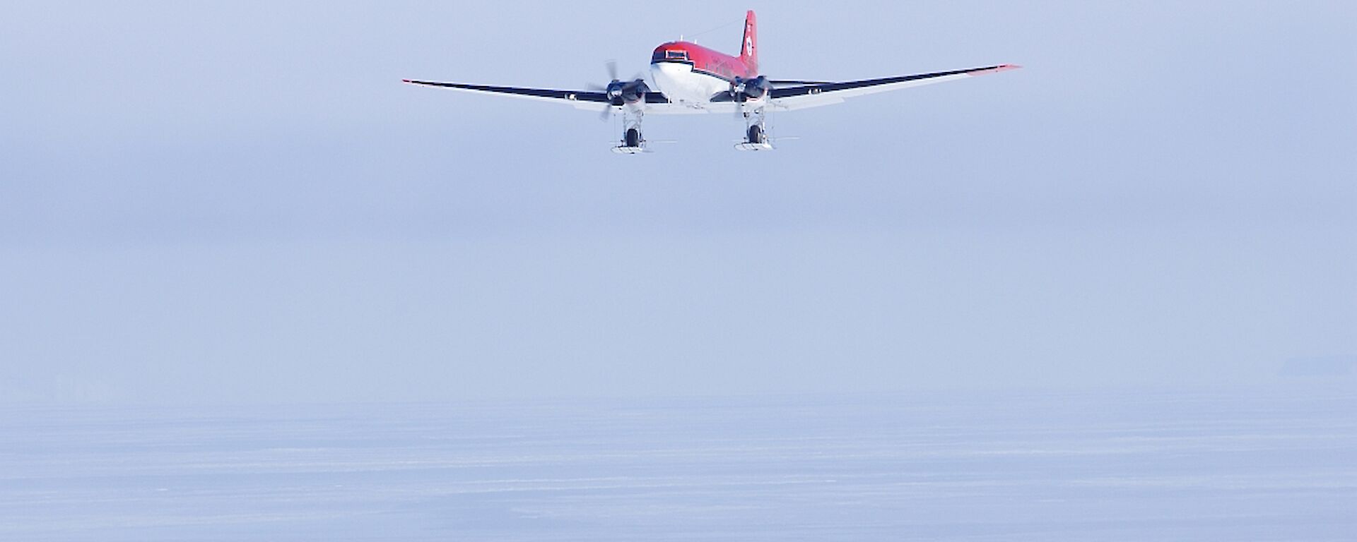 Basler twin turbo prop on final landing approach