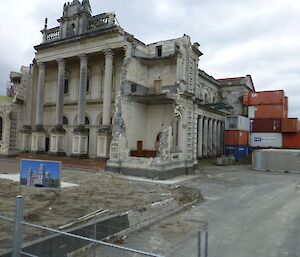 Earth quake devastated Catholic Cathedral