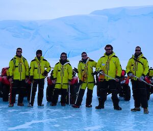 The aviation team on the sea ice