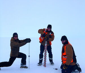 Ben, Paul and Blair on Wednesday doing density testing.