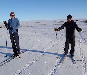 Jukka and Michael on the ski loop