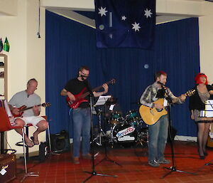 The Casey band “Scruffy and the Permafrosts” performing on New Year’s Eve