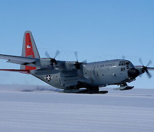 LC-130 taking off
