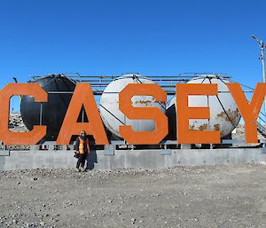 The Casey sign — part of the familiarisation tour on arrival