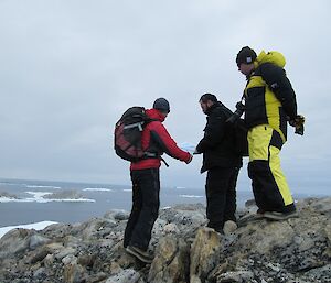 James goes over the finer points of navigation in the Casey area