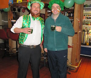 Scott Clifford and Grant Jasiunas in the bar area at Casey