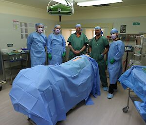 Casey Medical Team 2014 — Dr Grant Jasiunas, Nick Johnston, Ian Coleman, Steve Black, and Dan Laban.