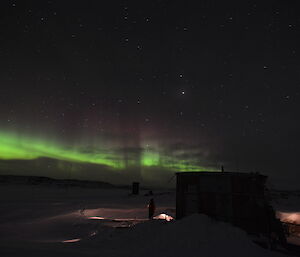 Aurora viewed from Wilkes Hilton, near Casey Station, Antarctica