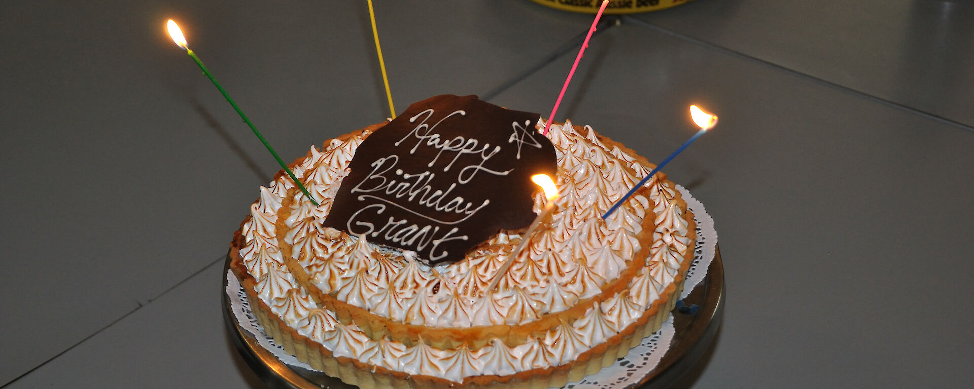 An expeditioners birthday cake at Casey station