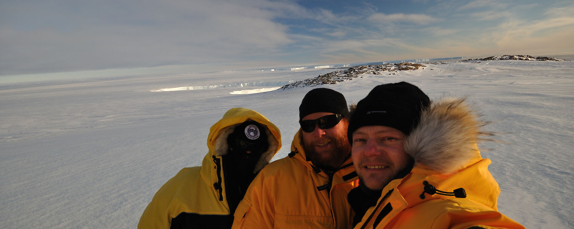 Ali, Stu and Pete near Brownings Hut