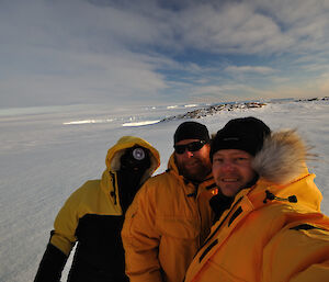 Ali, Stu and Pete near Brownings Hut