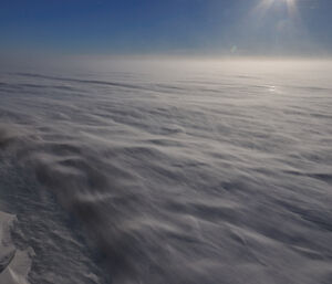 Low blowing snow near Browning’s peninsula, Antarctica