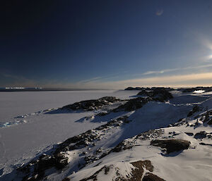 View over Browning’s on a calm day in Antarctica