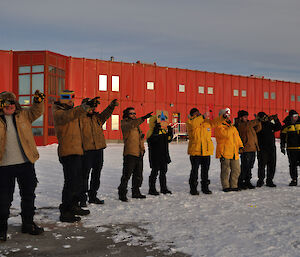 Expedtioners at Casey witness the partial solar eclipse on 29 April 2014