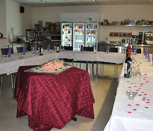 Table setting at Casey for Saturday night dinner