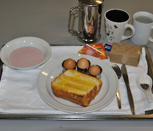 Breakfast tray for Mothers Day at Casey