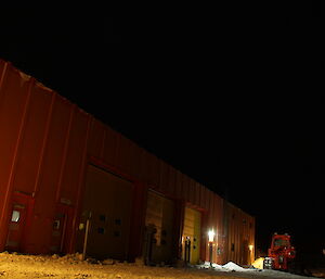The workshops at night