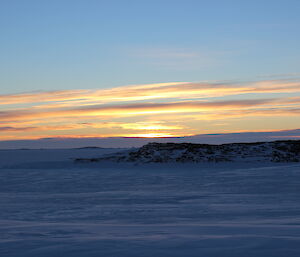 A sunset at Wilkes Hilton hut