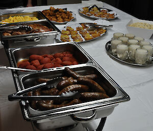 Brunch set out in the Wallow ready for eating at Casey — Midwinters Day 2014