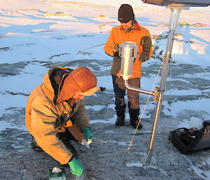 Expeditioners use Acetone to wipe over everything that will touch the filters