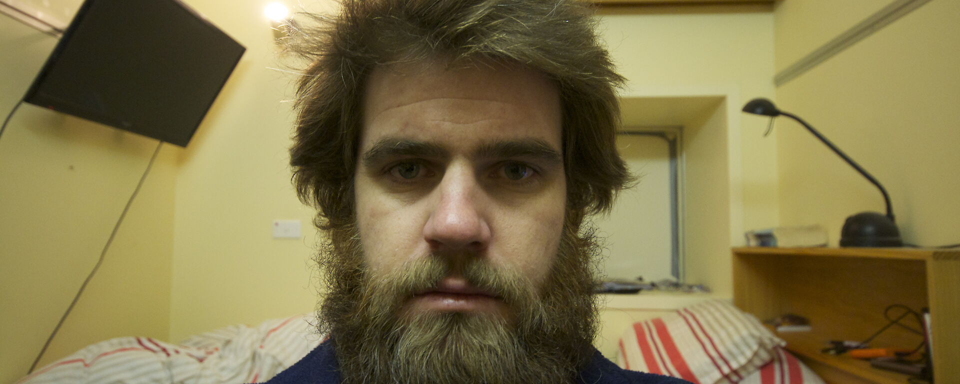 Steve Hankins sporting a very full beard at Casey winter 2014