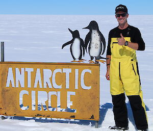 Matt Melhuish as he arrived in the Antarctic back in November 2013