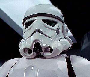 Storm trooper helmet to compare with Stus beard — they are very similar