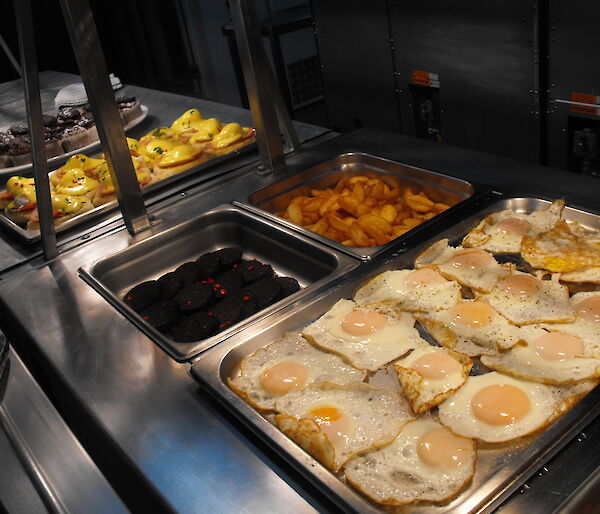 A selection of fine breakfast treats for the expeditioners at Casey station, Antarctica