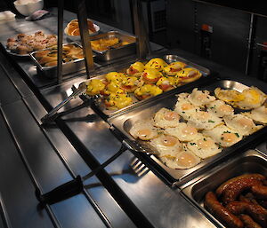 A selection of fine breakfast treats for the expeditioners at Casey station, Antarctica