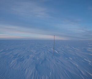 The site of the crashed Neptune aircraft, with nothing to be seen but flat ice.