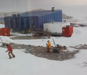 Moving along the blizzard line from the Main Power House back to the West Wing