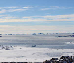 Icebergs in the distance from Reeves Hill Casey