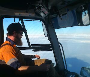 Matt Melhuish working at the Casey skiway September 2014