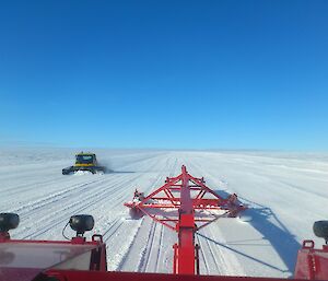 A groomer at Casey skiway