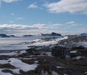 The remnants of the melon hut on Peterson Island