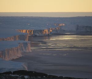 Vanderford Glacier in the late afternoon sun