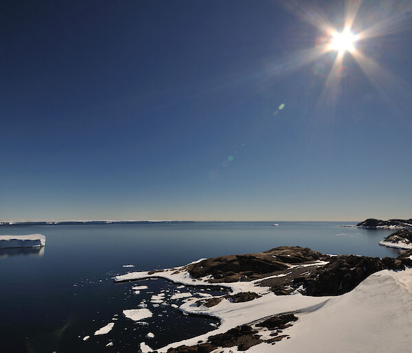 Summer view across the Vanderford Glacier