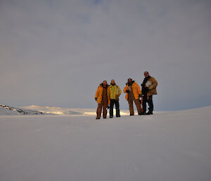 Stu Griggs, Rob Bennett, Pete Hargreaves and Eddie Dawson out and about at the Browning Peninsula