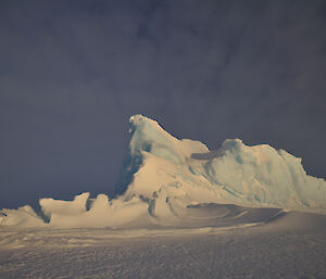 Iceberg captured in the sea ice off Robinsons Ridge
